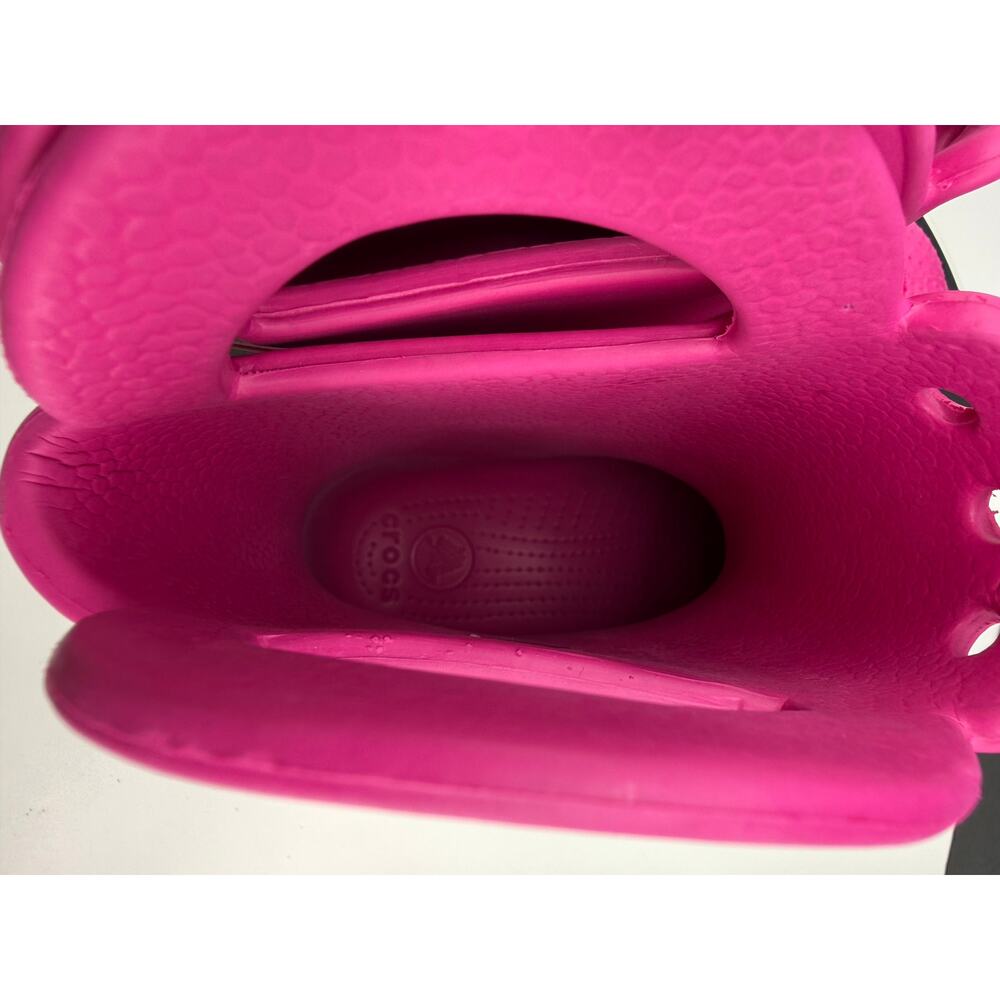 CROCS Handle It Rain Boot Junior Size J2 Pink Lightweight Waterproof Boots - Picture 6 of 8
